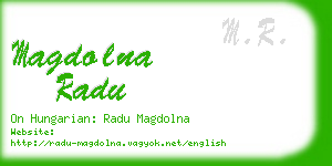 magdolna radu business card